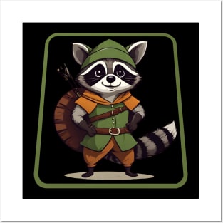 Raccoon Robin Hood Posters and Art